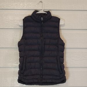 32 Degrees Womens Small Puffer Vest Blue Heat Zipper Closure Lightweight Navy